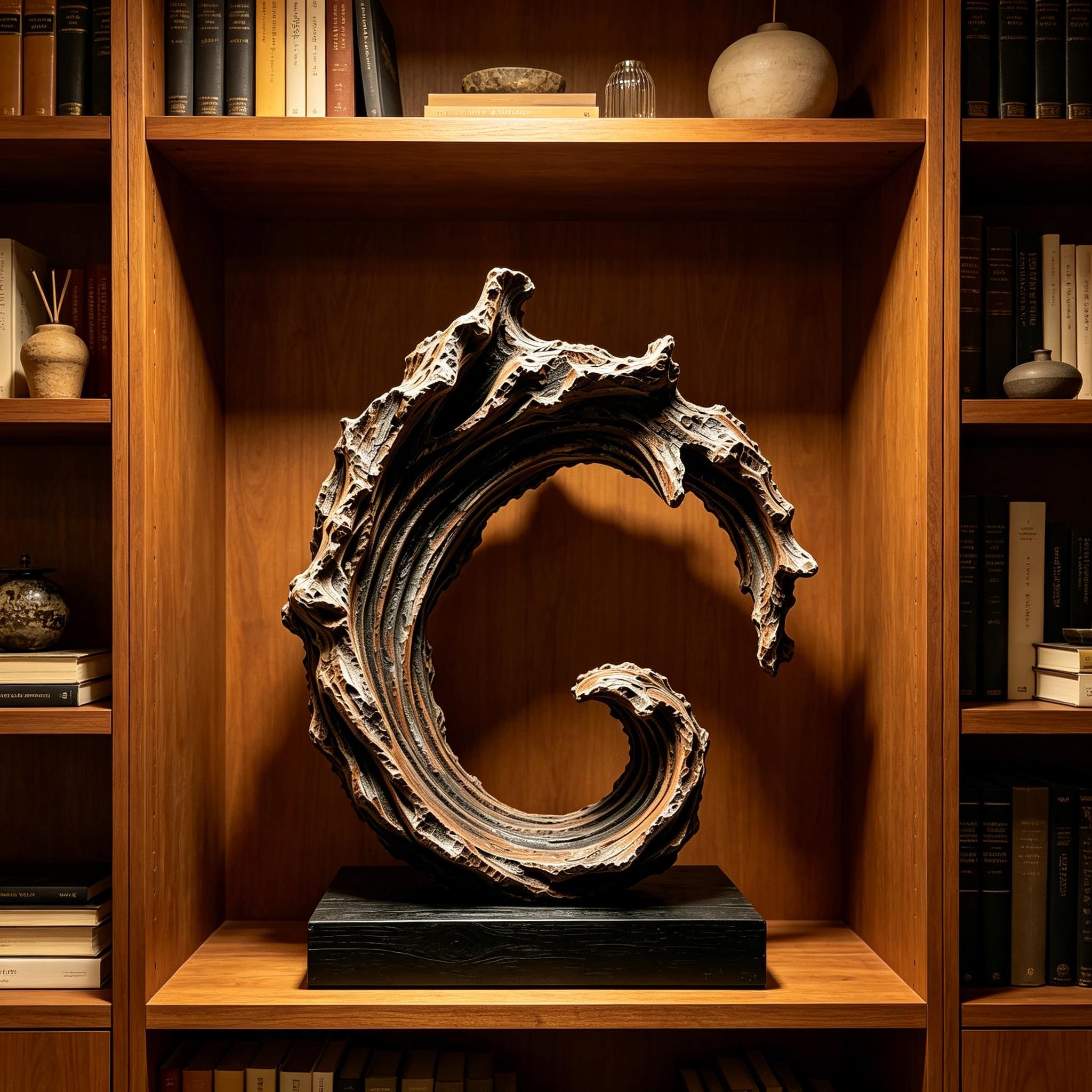 Ocean Wave Sculpture Decor - Image 3