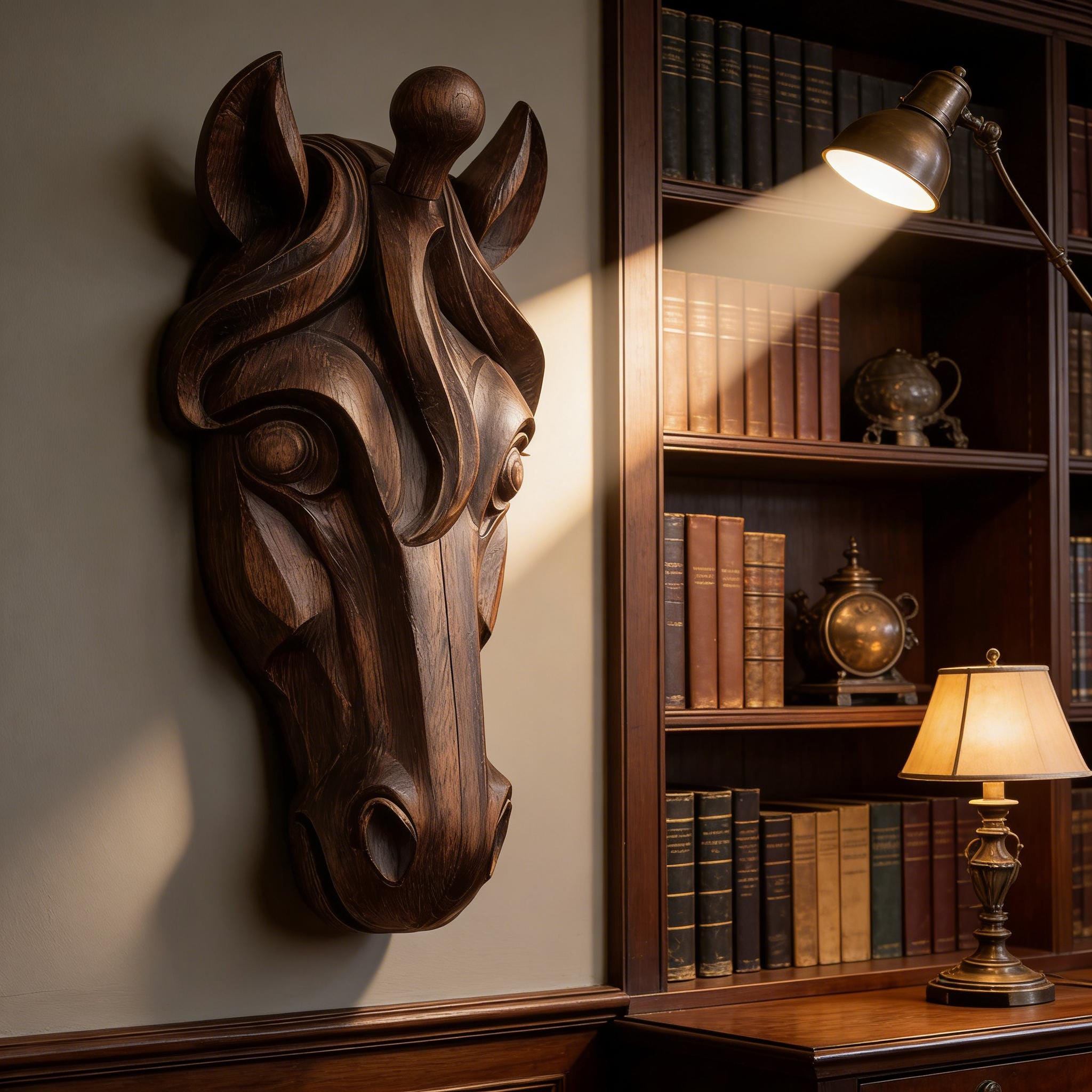 Wooden Horse Head Wall Decor - Image 5