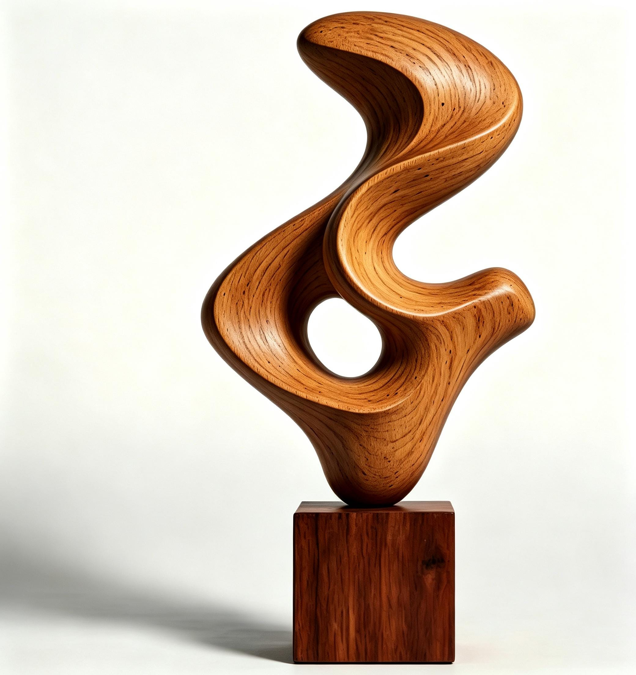 Abstract spiral wood carving decoration - Image 5